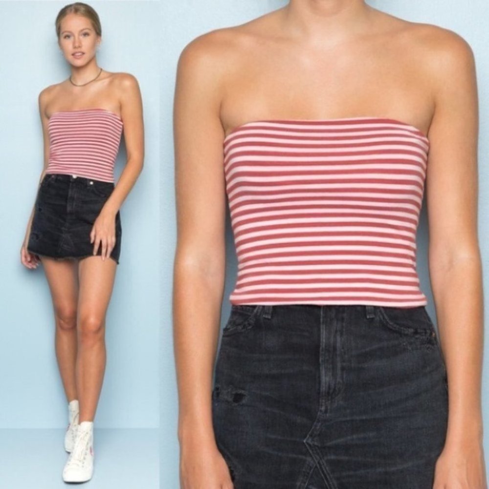 Brandy Melville Striped Jenny Tube Top - Picture 2 of 3